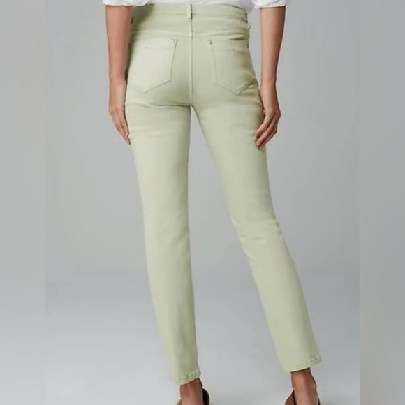 J. Jill | Women’s pale chartreuse Authentic Fit Out of the Blue jeans, size 12 - Picture 3 of 14